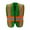 Green, variant on International IC110RD RG Contrast Incident Command Vest, Red - Regular