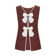 thumbnail image 6 of Camisole Tops for Women Bowknot Backless Crewneck Shirt Sleeveless Color Block Cute Summer Trendy Going Out Tank Tops, 6 of 7
