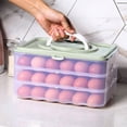 thumbnail image 3 of Egg Storage Box Transparent 24 Grids Large Capacity Dustproof with Lid And Handle Stackable Kitchen Fridge Egg Tray Egg Storage Container Egg Holder, 3 of 8