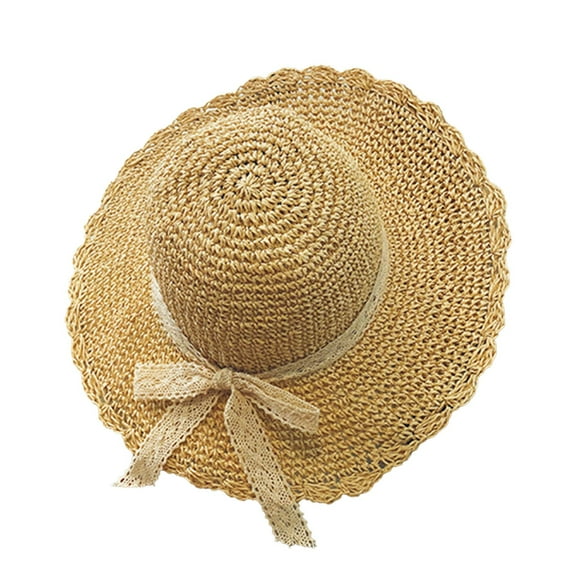 Charmgo Bucket Hat Clearance, WomenSummer Versatile Sunshade Hat Great Sailing Along The Sea Grass Hat Sunscreen Sun Hat Beach Hats for Women, Straw Hats for Women, Sun Hats for Women Beige