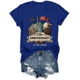 thumbnail image 6 of Leey-World 250 Anniversary USA 250th American Flag Patriotic 250 Years T-Shirt 250th Anniversary Usa Shirt V Neck(Blue,2XL), 6 of 8