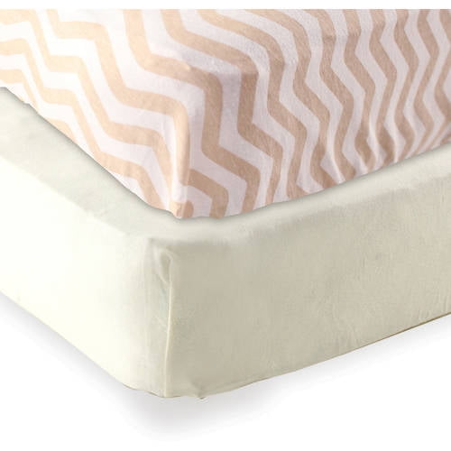 Luvable Friends Baby Fitted Crib Sheet, 2Pack, Choose Your Color