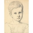 thumbnail image 2 of Christen Købke 11x14 Black Ornate Wood Framed Double Matted Museum Art Print Titled: Portrait of Sophie Frimodt as a Child (1834 - 1837), 2 of 5