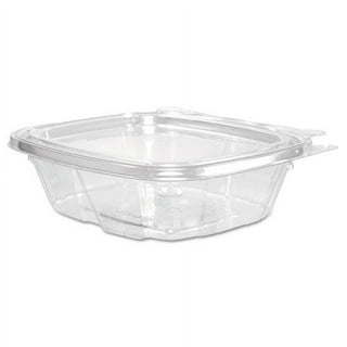 Tamper Tek 48 oz Rectangle Clear Plastic Container - with Hinged