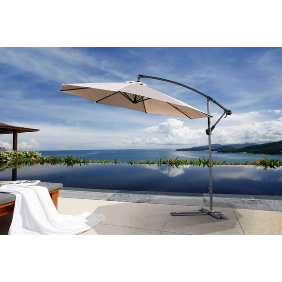 Gandia 10ft. Patio Cantilever Umbrella with Base
