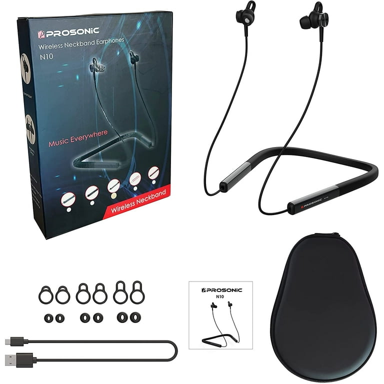 Prosonic N10 Wireless Neckband Headphones with 12mm Drivers 12