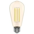 thumbnail image 2 of Viribright® ST19 LED Filament Bulb, Dimmable, Amber, Warm White 2200K, 6-Pack, 2 of 5