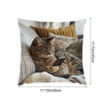thumbnail image 3 of Funda de cojín con diseño de mascota | Funda de cojín decorativa cuadrada de poliéster | Funda de cojín para sofá de 45 x 45 cm con cremallera | Estampado animal multicolor para dormitorio y salón, 3 of 6