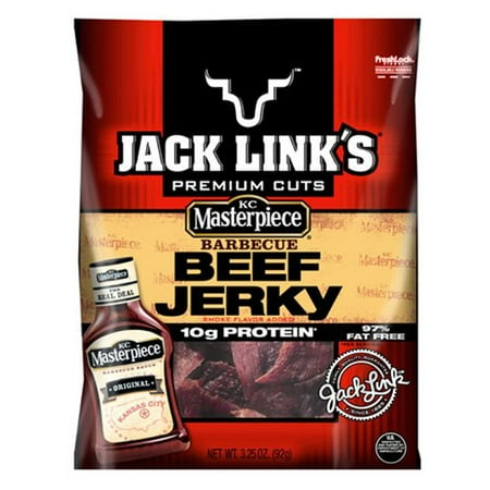 Jack Link's Beef Jerky, Protein Snack, KC Masterpiece BBQ, 3.25oz