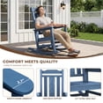 thumbnail image 3 of SERWALL Oversized Outdoor Rocking Chairs Set of 2 for Adults, HDPE All Weather Patio Rockers for Porch Garden Lawn, Multi Tone Navy, 3 of 9