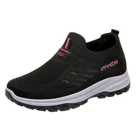 Fauean Shoes for Women Sneakers Casual and Lightweight Slip on Sneakers Women s Shoes Black Size 36