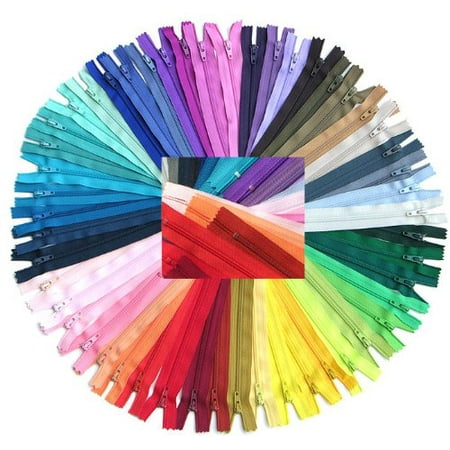- ZipperStop Wholesale Authorized Distributor YKK® #3 Skirt & Dress Zippers 18 Inch ~ Assortment of Colors (25 Zippers) +Custom Printed Ribbon