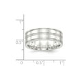 thumbnail image 4 of White Sterling Silver Ring Band Wedding 8mm Polished Fancy Size 7.5, 4 of 4