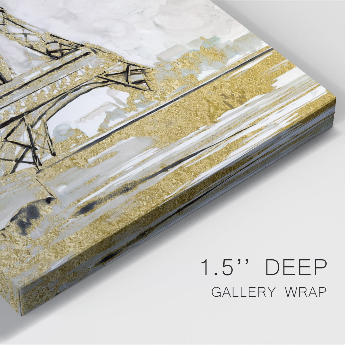Eiffel Tower Glitz Premium Gallery Wrapped Canvas - Ready to Hang