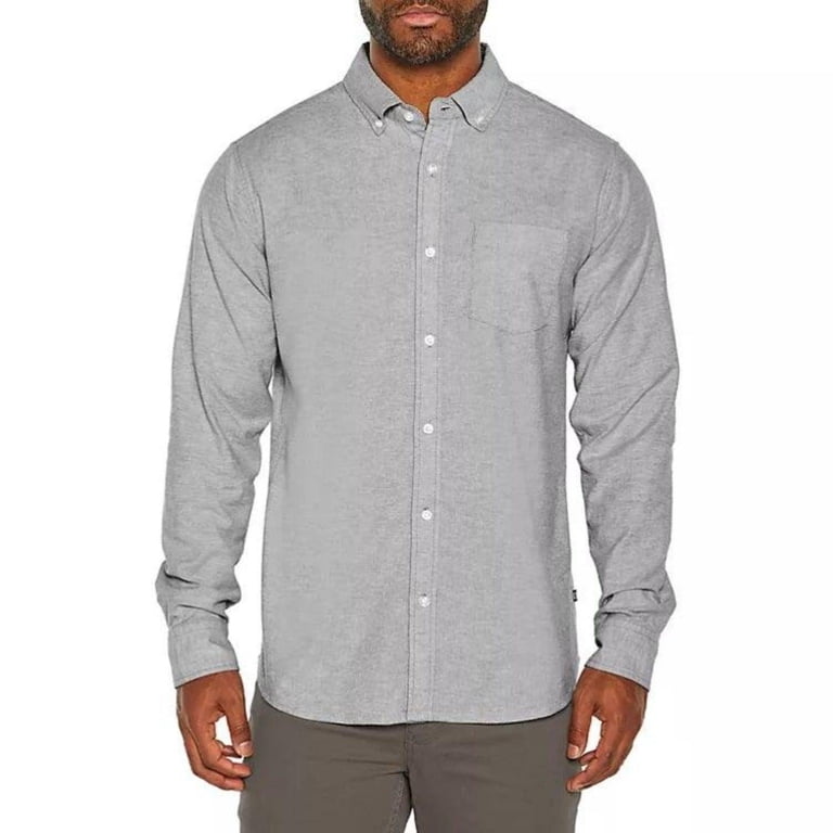 GAP Men's Lightweight Long Sleeve Button Down Woven Shirt (Glacier
