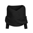 thumbnail image 4 of GigrtiJin Women Fall Winter Sweater Long Sleeve off Shoulder V Neck Knit Cropped Sweaters Top Wrap Shawl Warm Blouse, 4 of 4