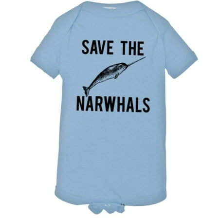 

PleaseMeTees™ Baby Save The Narwhals Manatees HQ Jumpsuit