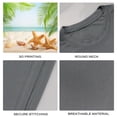 thumbnail image 4 of Coolnut Womens T Shirts Fashion Tops, Beautiful Sea Stars And Seashells On Sandy Beach Women's Basic Short Sleeve Tees, Grey Lightweight Casual Summer Clothes, 2XL, 4 of 6