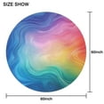 thumbnail image 6 of Rainbow Tie Dye Swirl Pattern Round Tablecloth 60"x60",Wrinkle Wipeable Table Cloth for Kitchen Dining Room Picnic Patio Party, 6 of 6
