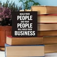 thumbnail image 5 of Zomyto 7x7 Inches Build Your Business Thank You Gifts Office Decor Funny Inspirational Desk Decor Gifts Boss Day Leader Staff Rustic Wooden Box Sign for Table Office Shelf Black, 5 of 6