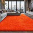 thumbnail image 3 of Shag Area Rugs for Bedroom Living Room,Orange 4X6 Ultra Soft Fluffy Area Rugs for Dorm, Indoor Carpet Nursery Rugs for Kids Room Home Halloween Decor, 3 of 17