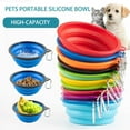 thumbnail image 4 of Collapsible Dog Bowl, 2 Pack Collapsible Dog Water Bowls for Cats Dogs, Portable Pet Feeding Watering Dish for Walking Parking Traveling with 3 Carabiners, 4 of 6