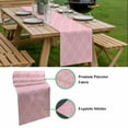 thumbnail image 5 of Pink White Stripes Table Runner - 120 Inch Long, Kitchen Dining Table Runner Dresser Scarves, Simple Geometric Modern Monochrome Farmhouse Decor for Coffee Tables Wedding Party Banquet, 5 of 8