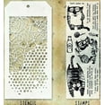 thumbnail image 2 of Tim Holtz Mixed-Media Stamps & Stencil-Set #10, 2 of 2