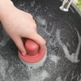 thumbnail image 3 of VBXOAE Kitchen Multi Function Pot Washing Brush Short Handle Cleaning and Descaling High Handle Design Ergonomic Grip ABS Material Quick Foaming and Oil Stain Removal Red, 3 of 5