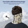 thumbnail image 4 of Neck Gaiter Face Cover Scarf, Cartoon Cute French Bulldog Soft Face Sun Mask Cover Scarf Headband Cooling Sweat Absorbing Bandanas Hiking Cycling Running, 4 of 7