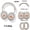 dark blue 3-piece, variant on Headphone Protection Set ForSony WH-1000XM Series, Joker Expression Silicone Cover & Ear Pad Covers for XM6/XM5/XM4/XM3