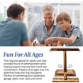thumbnail image 3 of UBIUO Ring Toss Game, Ring Toss with Shot Ladder, Fun Hook and Ring Game, Handmade Wooden Interactive Game for Home, Party, 3 of 4