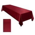 thumbnail image 1 of Elegant Solid Color Polyester Tablecloth, Wrinkle Resistant Rectangle Table Cover for Wedding, Christmas, Birthday Party, Home Dining & Kitchen Decor, Easy Clean Washable, Multiple Sizes & Colors, 1 of 8