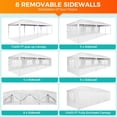 thumbnail image 2 of HOTEEL Carport 10'x30' Large Pop up Car Canopy with Handbag, Portable Garage Wedding Tent Big Tents Carports Shelter, Large Canopy tent for Outdoor Party Birthday, White, 2 of 9
