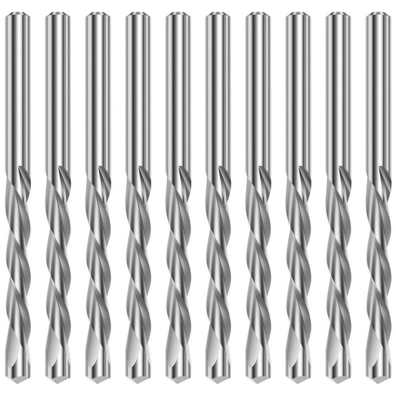 AEVXKHI 10 Pieces Drywall Router Bits Set, 3/16" Inch Guide Point Cutting Bits, M2 High Speed Steel Cutting Bit Tools, 3/16 Inch Spiral Downward Guidepoint Drill Bits for Drywall Screws