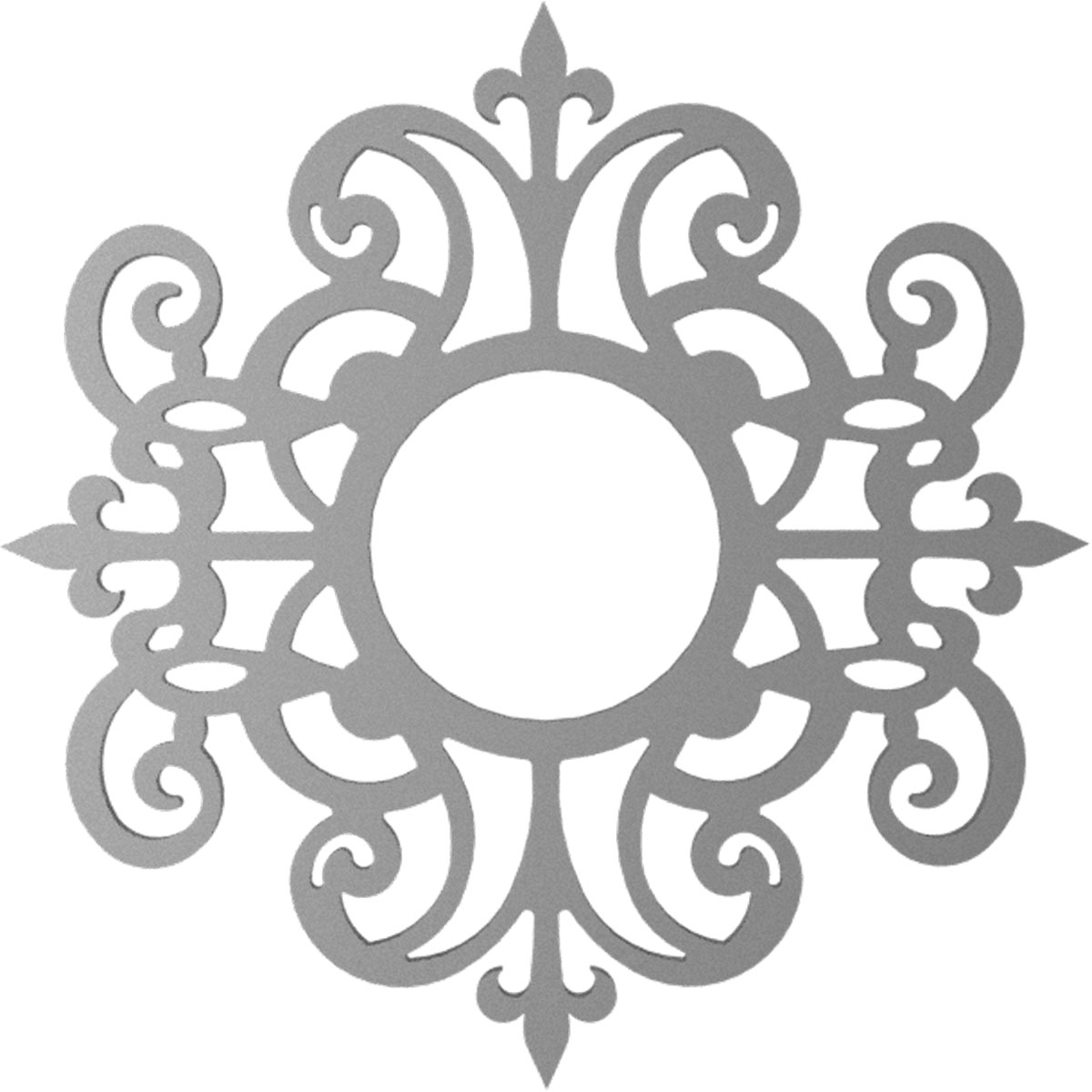 Claremont Ceiling Medallion – 10 5/8" OD, 5 3/4" ID, Fits Fixtures Up To 7", Two-Piece Design, Paintable