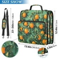 thumbnail image 2 of FORMRS Zipper Binder with Shoulder Strap 1.5-inch Ring 500 Sheet Capacity File Bag, Orange Tree Pattern, 2 of 5