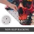 thumbnail image 6 of Rateoe Abstract Colorful Skull Art Pattern Flannel Door Mat Indoor Outdoor Entrance, Waterproof All-Weather Doormat,Fade Resistant, Low Profile Entryway Mat 16x24in, 6 of 7