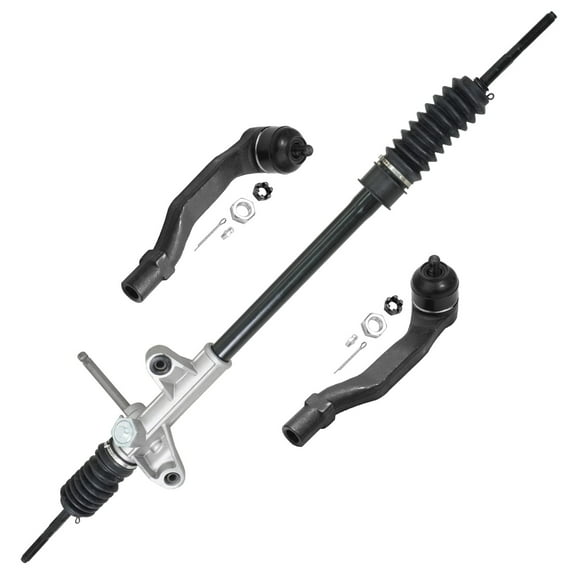 Detroit Axle - Complete Manual Steering Rack and Pinion Assembly Outer Tie Rods Replacement for 1996-2000 Honda Civic