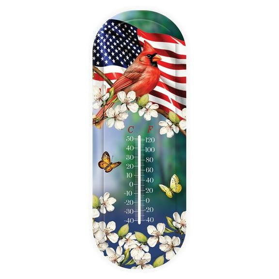Briarwood Lane American Cardinal Metal Thermometer