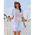 thumbnail image 5 of Ekouaer Nightgowns for Women Cotton Sleep Shirts Short Sleeve Nightshirt Crew Neck Night Gown Comfy Sleepwear Nightdress, 5 of 6