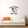 thumbnail image 3 of Pickleball And Chill Quote Signage Pickleball Paddleball Sports Vinyl Wall Sticker Art Wall Decal Sports Living Room Garage Design Pickleball Sports House Home Wall Sticker Decor Size (24x40 inch), 3 of 3
