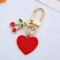 thumbnail image 2 of Milue Metal Keychain Anti Rust Durable Cherry Heart Shape Cartoon Bag Pendant for Key, 2 of 9