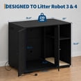thumbnail image 2 of Modern Hidden Cat Litter Box Enclosure Cabinet with Dog-Proof Shelf & Power Outlet – Fits Most Automatic Self-Cleaning Litter Boxes, Side Table for Living Room, 2 of 8