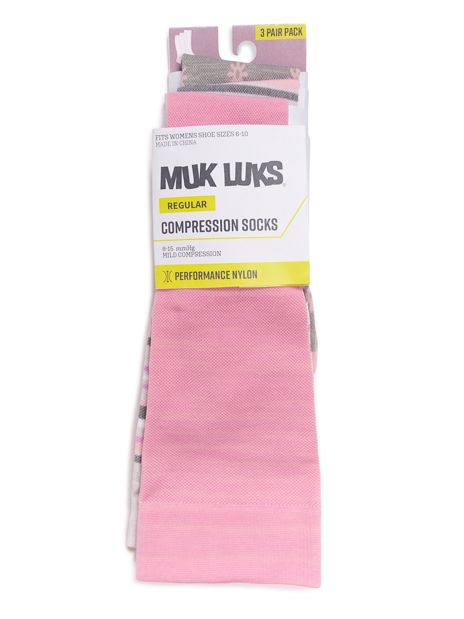 Women's 3 Pair Pack Nylon Compression Socks – MUK LUKS