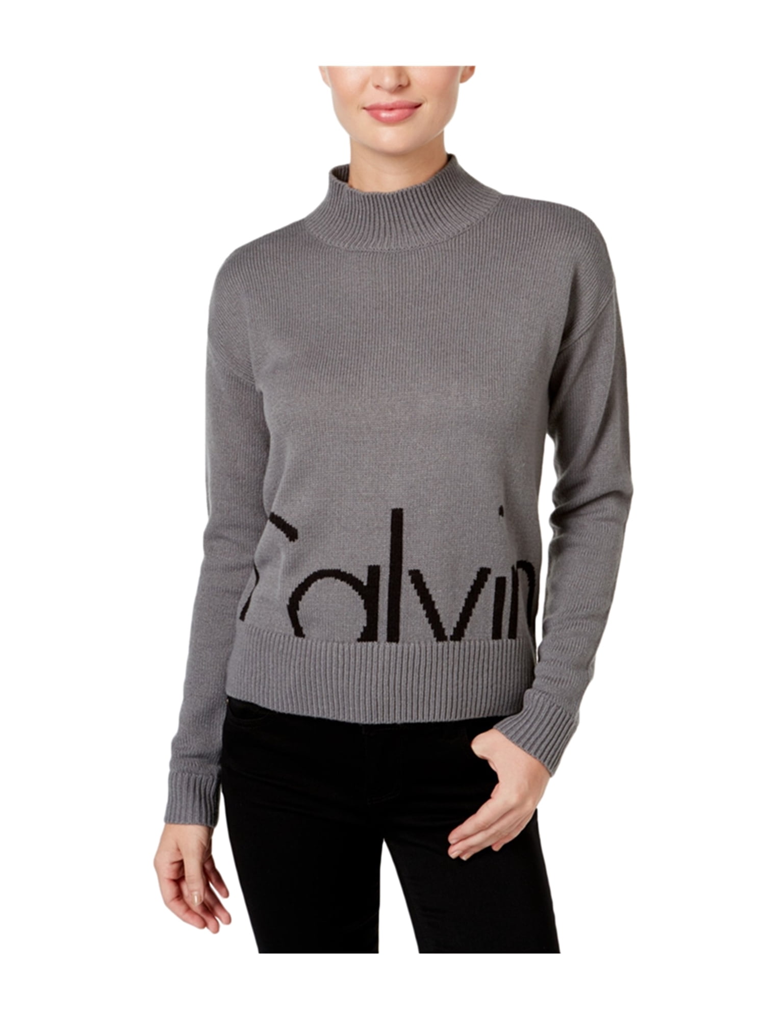 Calvin Klein Womens Mock Neck Knit 