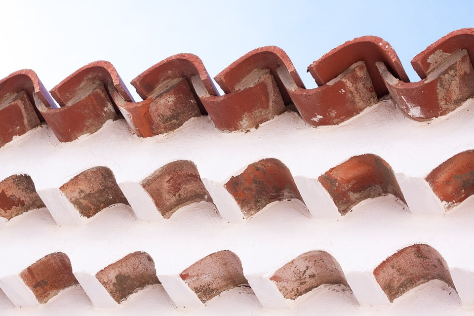 Canvas Print Arched Roofing MultiLevel Roof Complete Roof Stretched