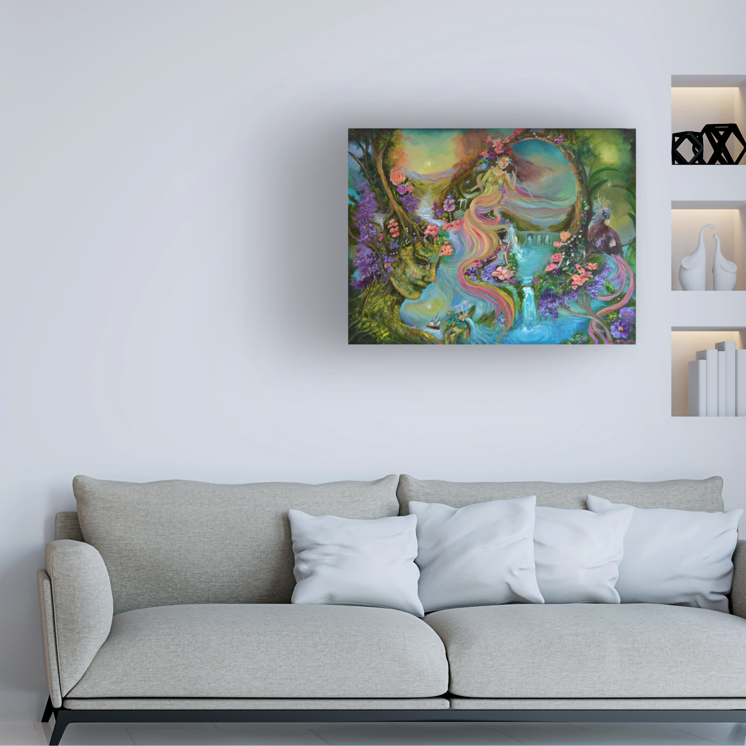 Canvas Wall Art - Sue Clyne 'Mother Earth' Wall Art for Living Room, Bedroom, or Office DÃ©cor by Trademark Fine Art - 47 x 35 Inches