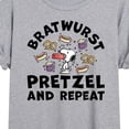 thumbnail image 3 of Peanuts - Bratwurst Pretzel And Repeat Snoopy - Juniors Ideal Flowy Muscle T-Shirt, 3 of 6