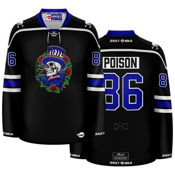 Poison - Smoking Skull Hockey Jersey